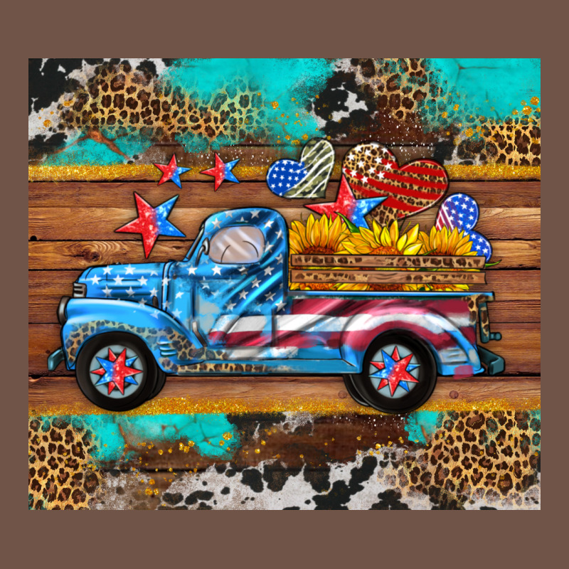 Western  American Truck Sunflowers  Mousepad Premium Sweatshirt by HRA Design Shop | Teevron