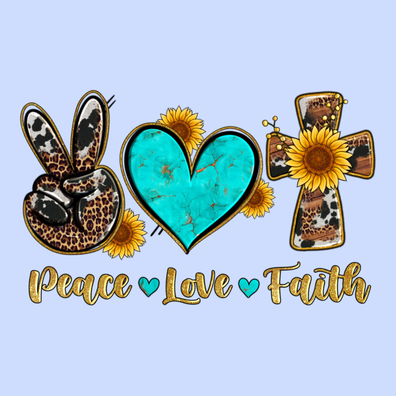 Peace Love Faith With Cros And Sunflower Urban Heavy Tee by Artiststas | Teevron