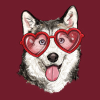 Husky With Love Glasses Zipper Hoodie | Teevron