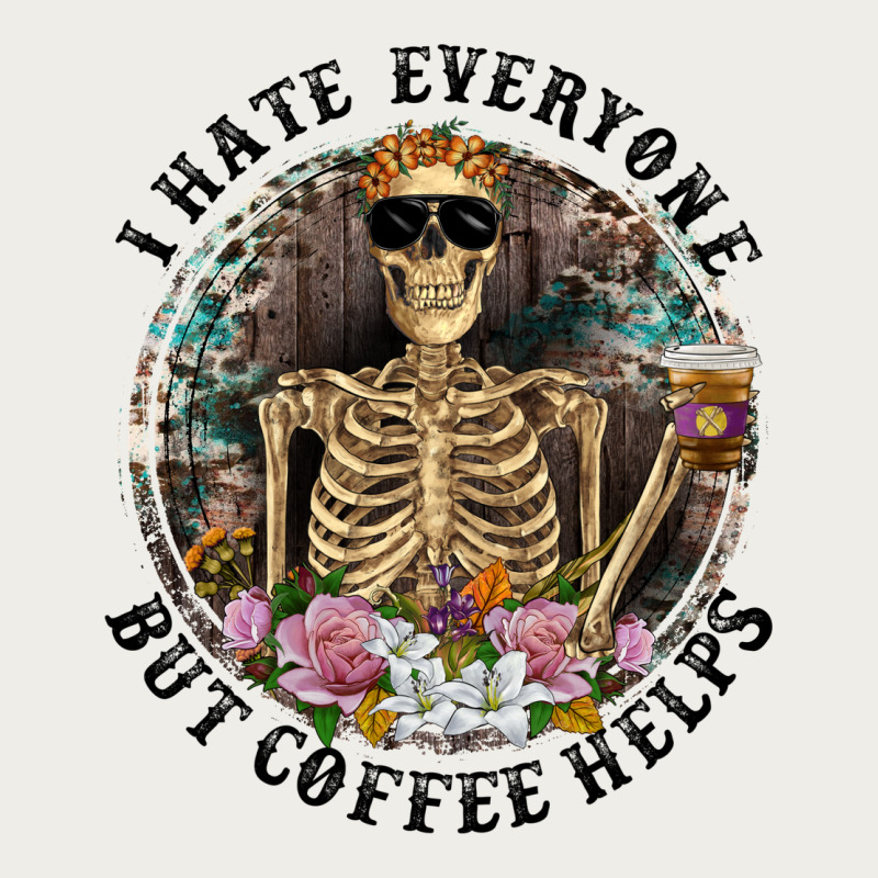 I Hate Everyone But Coffee Helps With Flowers Zipper Hoodie by RanaPortraitStore | Teevron