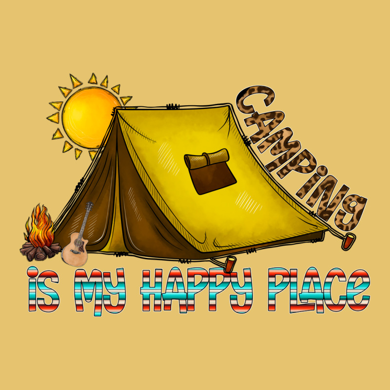 Camping Is My Happy Place Premium Sweatshirt by CowhideDigitalArt | Teevron