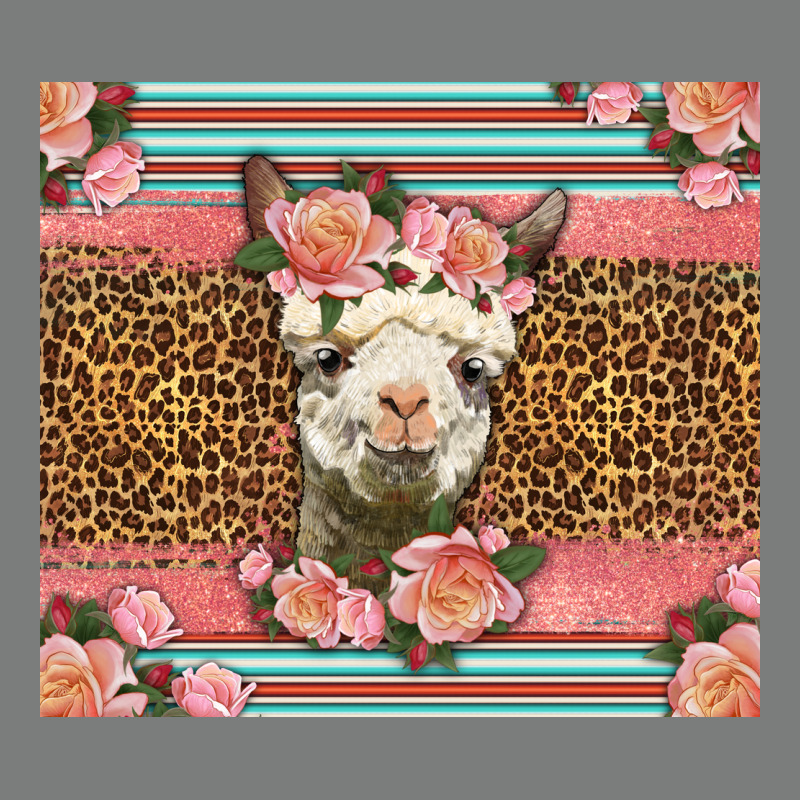 Llama And Roses Glitter Premium Hoodie by LillyAllenDesigns | Teevron