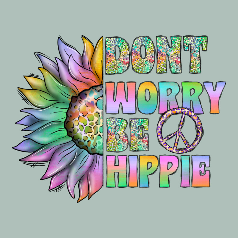 Don't Worry Be Hippie Heavyweight Hoodie by CowhideDigitalArt | Teevron