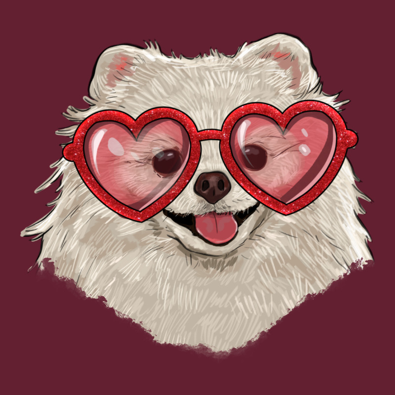 White Pomeranian With Love Glasses Classic Tee by RanaPortraitStore | Teevron