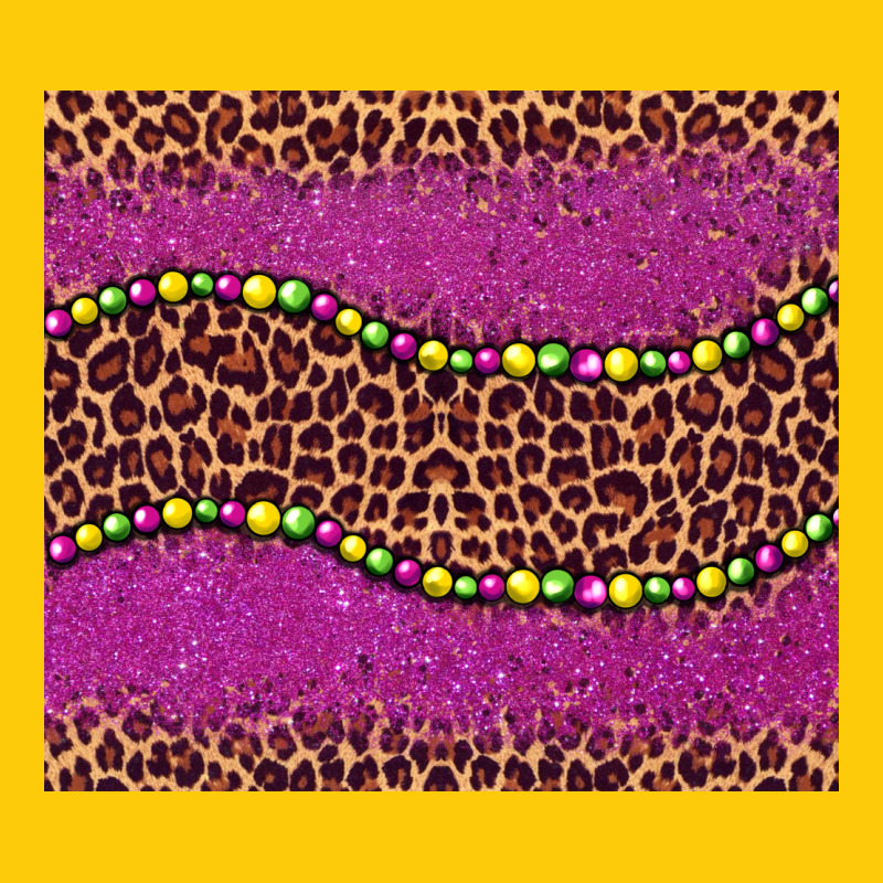 Mardi Gras  Leopard Pink Glitter Bead Premium Hoodie by BarkalooDesign | Teevron