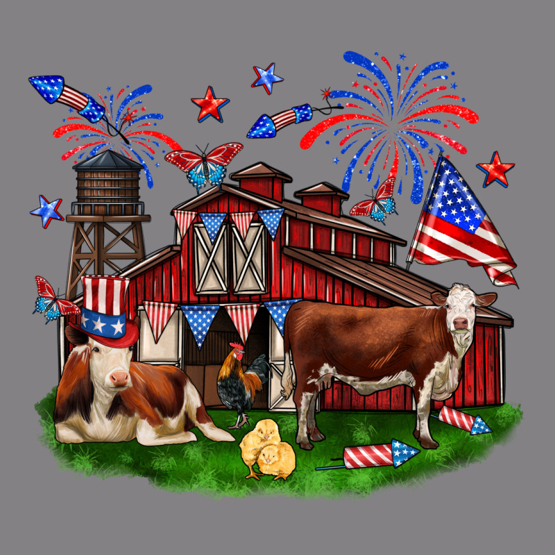 Barn Farm Animals 4th Of July Heavyweight Hoodie by Neo Western | Teevron