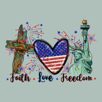 Faith Love Freedom 4th Of July Heavyweight Hoodie | Teevron