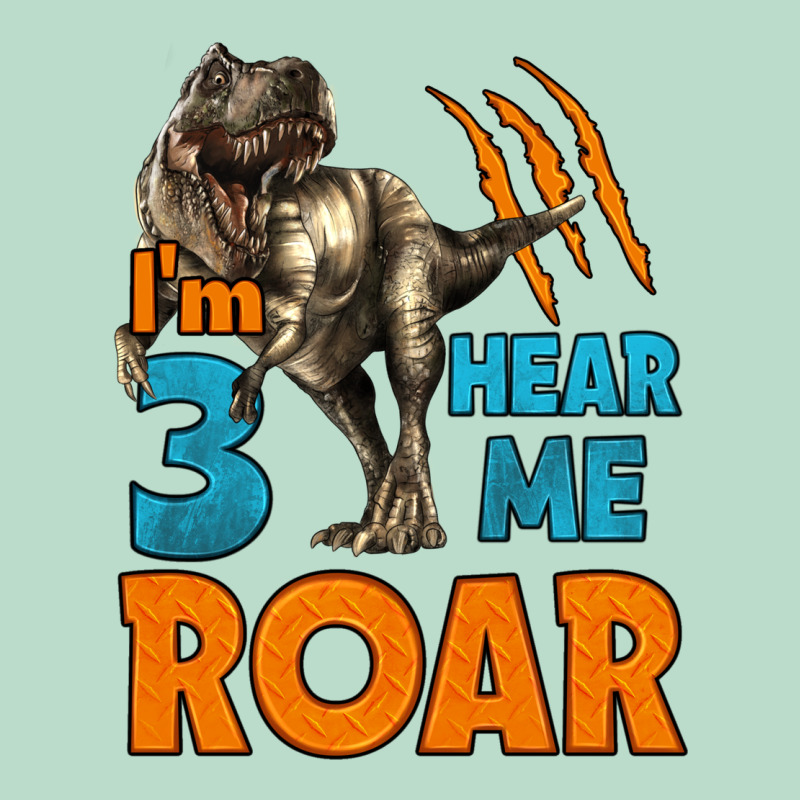 I'm Three Hear Me Roar Dinosaur Birthday Premium Hoodie by LillyAllenDesigns | Teevron