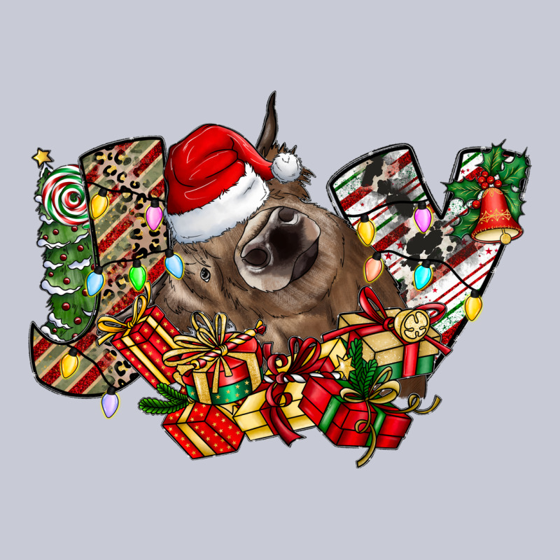 Christmas Joy Highland Cow Heavyweight Hoodie by CowhideDigitalArt | Teevron