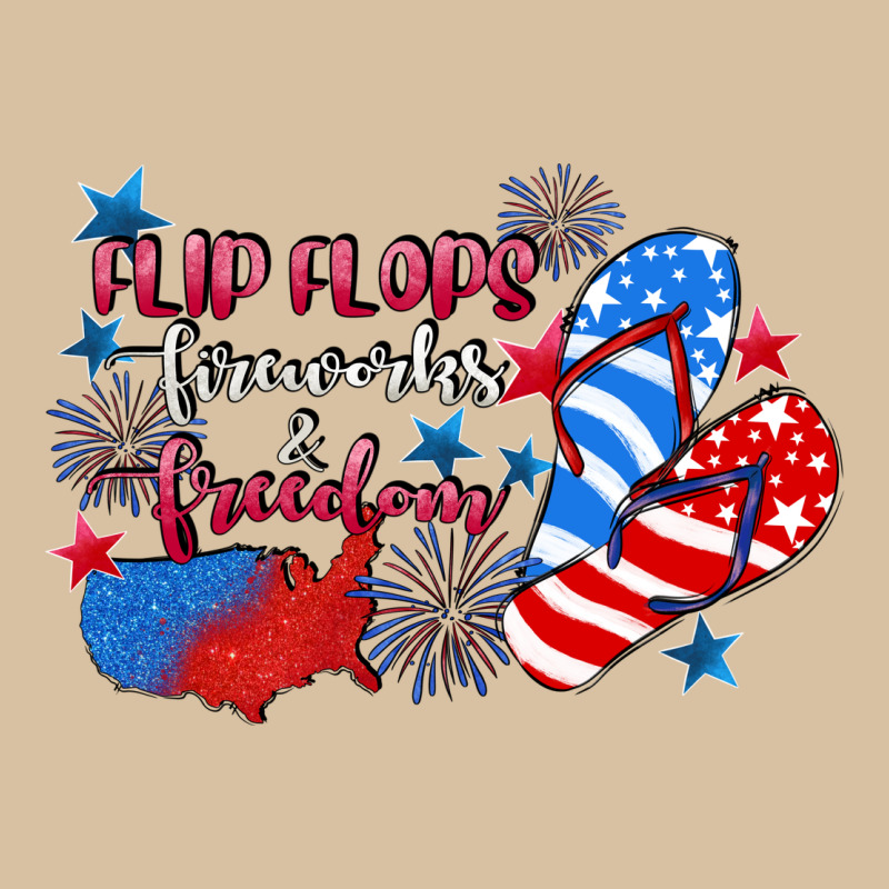 Flip Flops Fireworks & Freedom 4th Of July Heavyweight Hoodie by CowGirlArtShop | Teevron