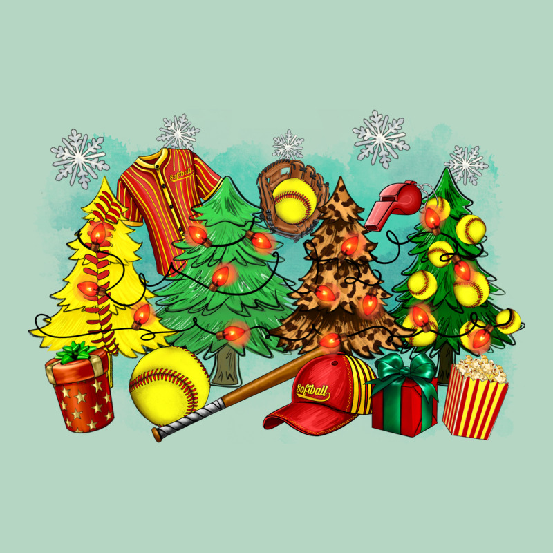 Christmas Trees With Softball Classic Tee by Zillion Design Studio | Teevron