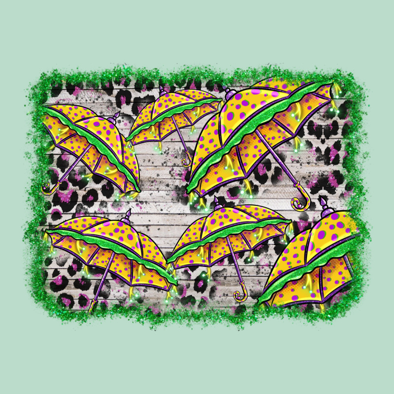 Mardi Gras Umbrella Background Premium Hoodie by BarkalooDesign | Teevron