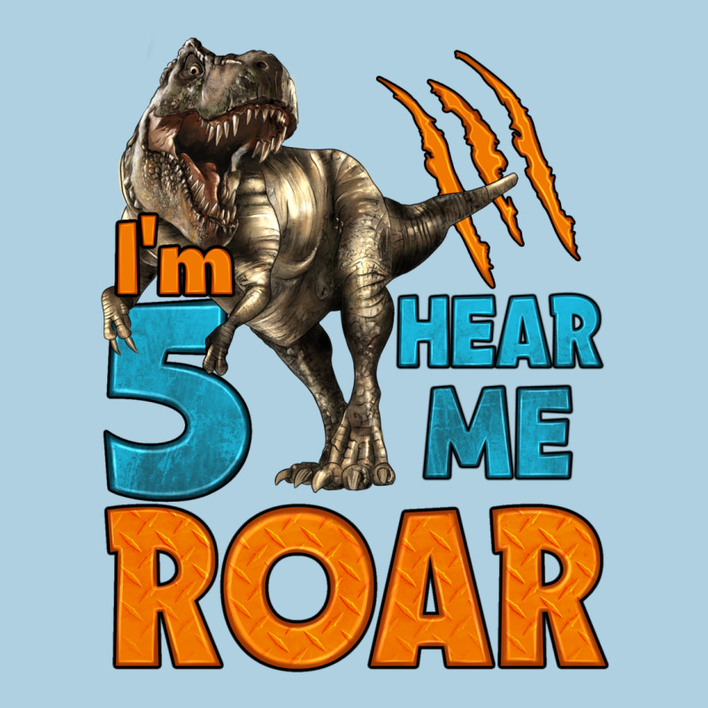 I'm Five Hear Me Roar Dinosaur Birthday Premium Hoodie by LillyAllenDesigns | Teevron