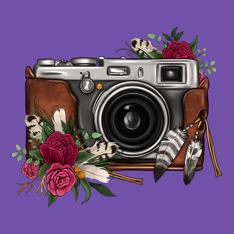 Floral Feather Vintage Camera Premium Sweatshirt by FaDigitalArtStudio | Teevron