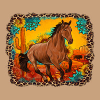 Horse With Sunflowers Turquoise Gemstone Western Sunset Leopard Backgr Vintage Tee | Teevron