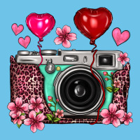 Floral Heart Pink Leopard Vintage Camera Premium Sweatshirt | Teevron
