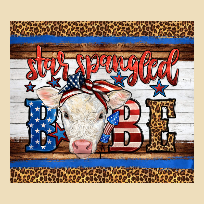 Western Star Spangled Baby Cow Premium Hoodie by LillyAllenDesigns | Teevron