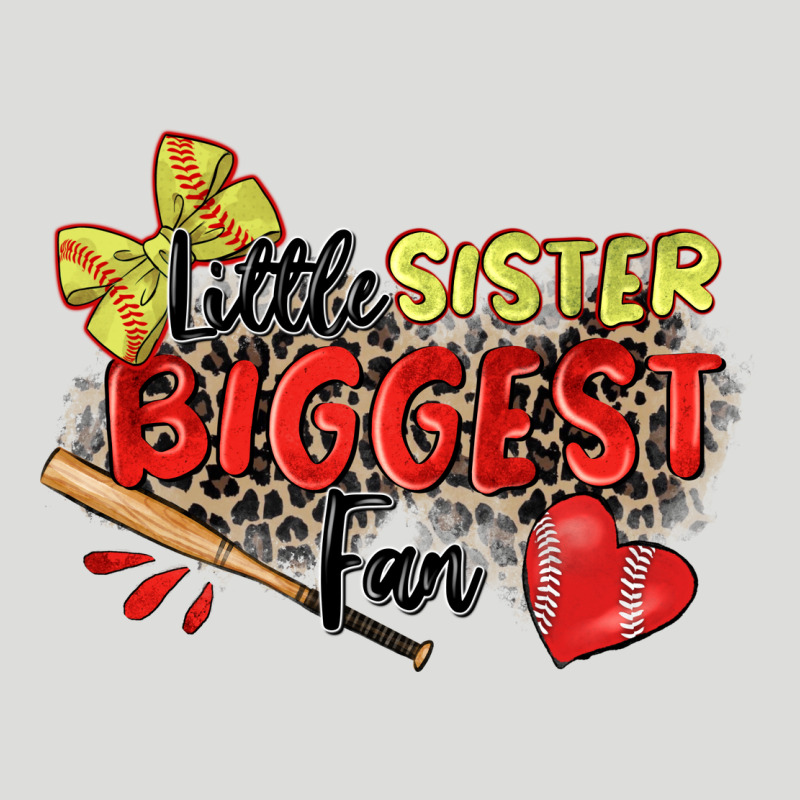 Little Sister Biggest Fan Softball Zipper Hoodie by Zillion Design Studio | Teevron