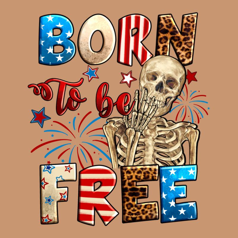 Born To Be Free With Skeleton 4th Of July Heavyweight Hoodie by Neo Western | Teevron
