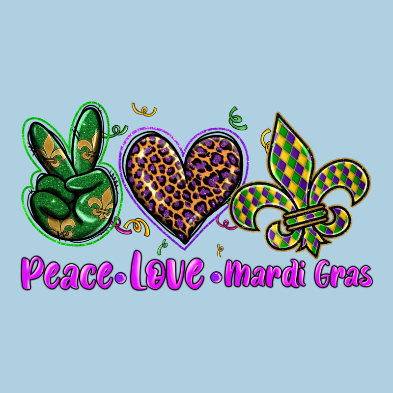 Peace Love Mardi Gras Premium Hoodie by BarkalooDesign | Teevron