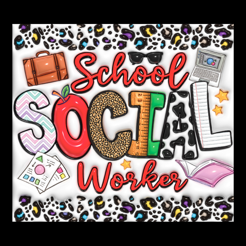 School Social Worker Heavy Core Tee by CowhideDigitalArt | Teevron