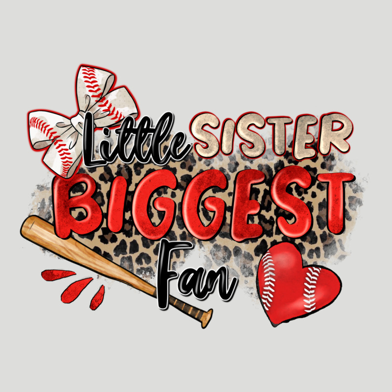 Little Sister Biggest Fan Baseball Zipper Hoodie by Zillion Design Studio | Teevron