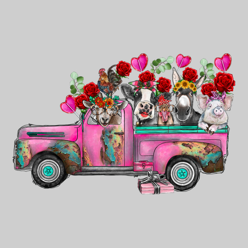 Farm Animals Valentine Truck Premium Tee by RacoonDesign | Teevron
