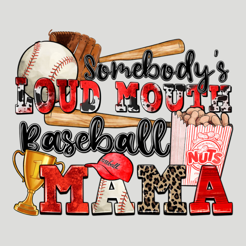 Somebody's Loud Mouth Baseball Mama Zipper Hoodie by Zillion Design Studio | Teevron