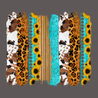 Turquoise Sunflowers Cowhide Leopard Glitter Background Premium Hoodie | Teevron