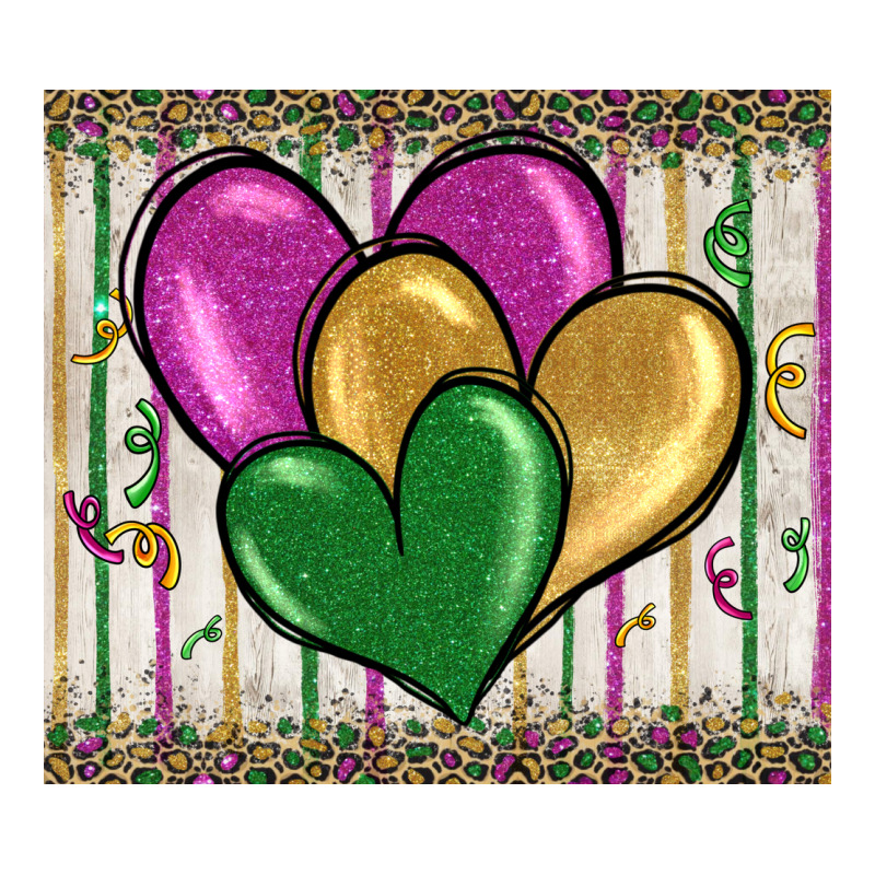 Mardi Gras Heart Long Sleeve Tee by BarkalooDesign | Teevron