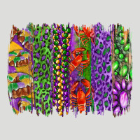 Mardi Gras Brush Strokes King Cake And Craw Fish Zipper Hoodie | Teevron
