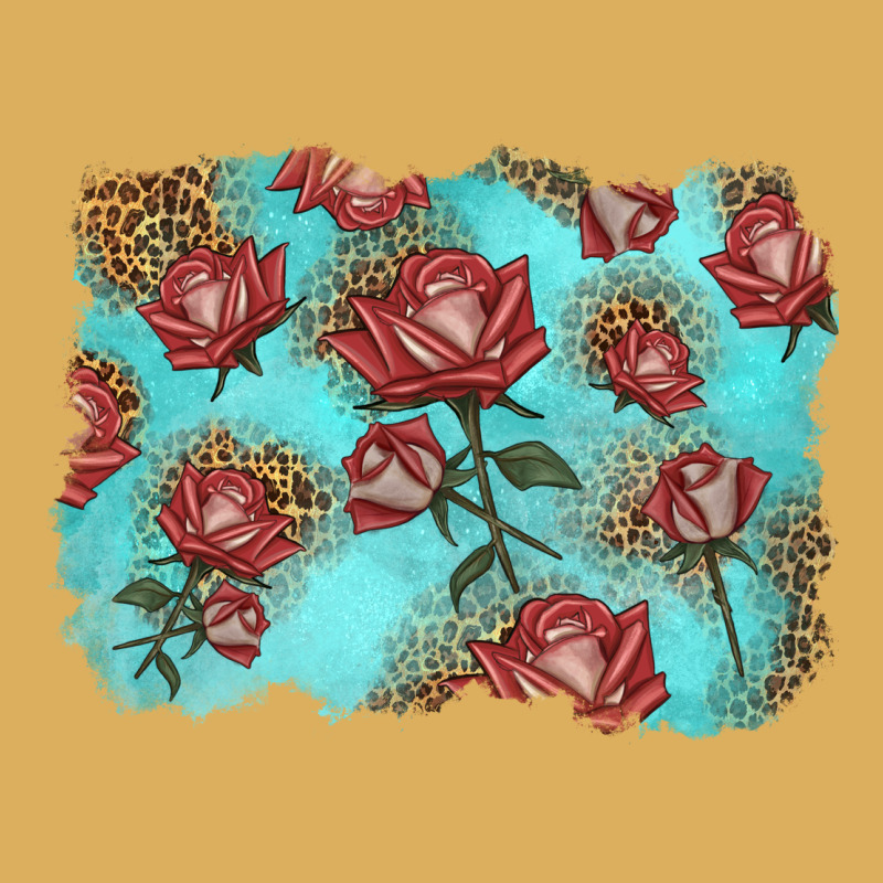 Red Roses With Leopard Background Premium Hoodie by LillyAllenDesigns | Teevron
