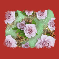 Pink Roses With Leopard Background Premium Hoodie | Teevron
