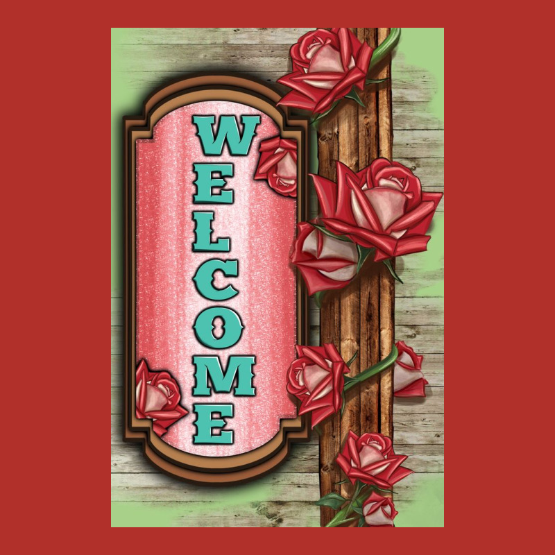 Western Red Roses Welcome Premium Hoodie by LillyAllenDesigns | Teevron