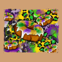 Mardi Gras Cake Glitterleopard And Cowhide Background Vintage Tee | Teevron