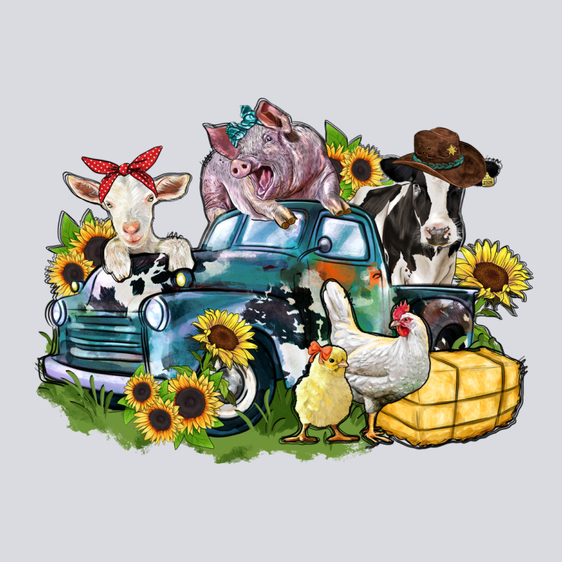 Farm Animals Truck Zipper Hoodie by Zillion Design Studio | Teevron