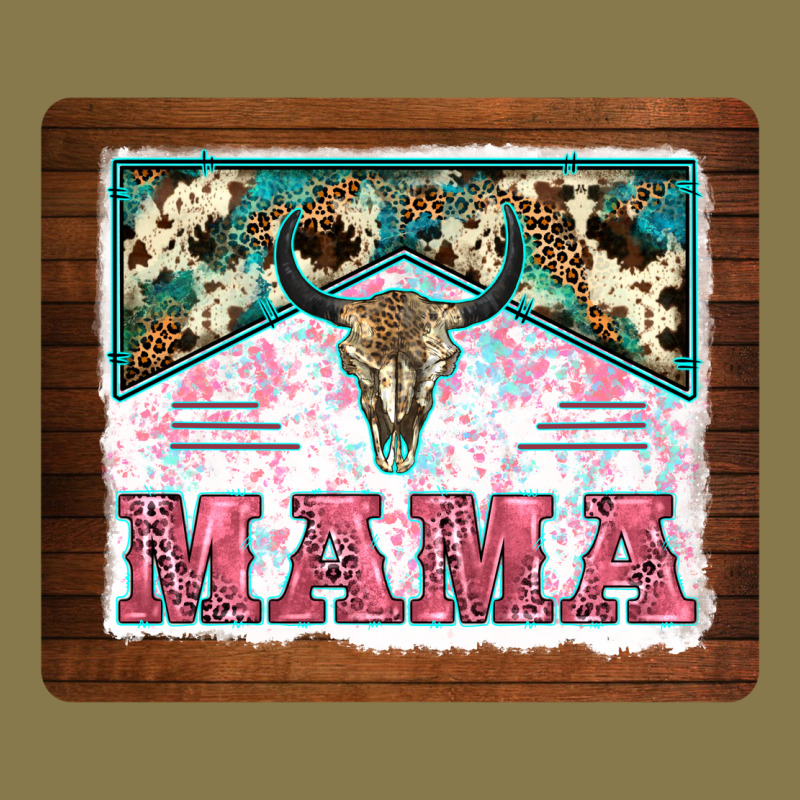 Western Bull Skull Mama Mousepad Premium Hoodie by BarkalooDesign | Teevron