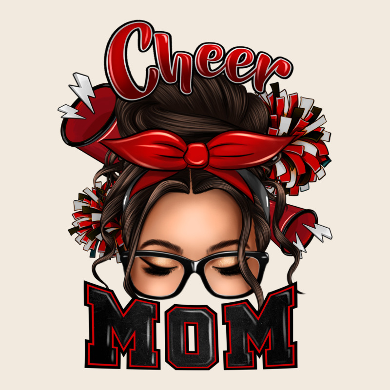 Cheer Mom Messy Bun Zipper Hoodie by texasbilliewilder | Teevron