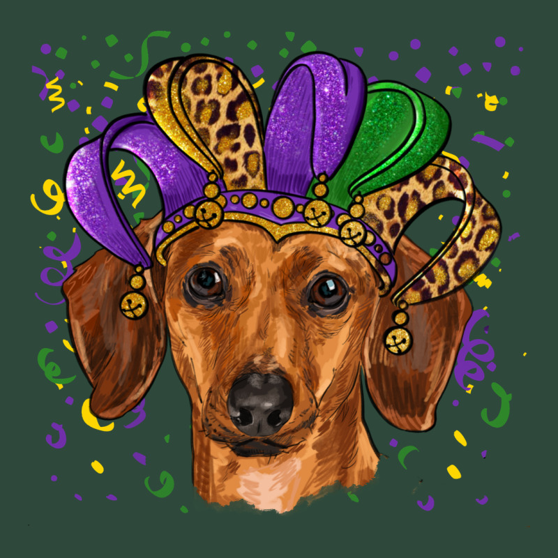 Mardi Gras Hat Dachshund Zipper Hoodie by RanaPortraitStore | Teevron