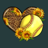 Softball Heart With Sunflowers Premium Hoodie | Teevron