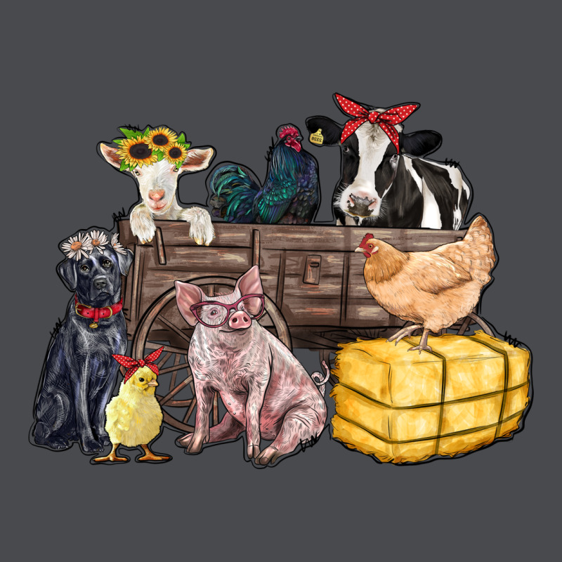 Farm Animals Wagon Zipper Hoodie by Zillion Design Studio | Teevron