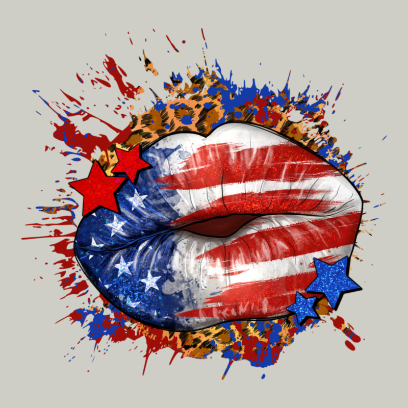 Leopard American Flag Lips Heavyweight Hoodie by Neo Western | Teevron