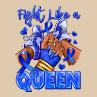 Fight Like A Queen Navy Blue Colon Cancer Afro Gir Classic Tee | Teevron