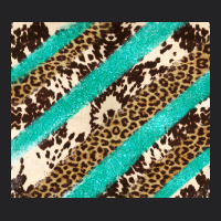 Turquoise Glitter Leopard And Cowhide Vintage Tee | Teevron