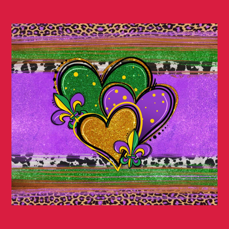 Mardi Gras Hearts And Fleur De Lis Premium Hoodie by Jasminsmagicworld | Teevron