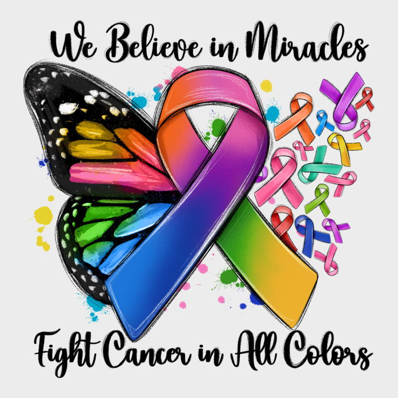 We Believe In Miracles Fight Cancer In All Colors Urban Hoodie by MaliasSmallBusiness | Teevron