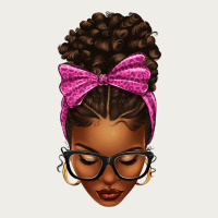 Afro Messy Bun Pink Leopard Bow Zipper Hoodie | Teevron