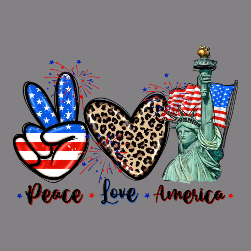 Peace Love America 4th Of July Heavyweight Hoodie by CowGirlArtShop | Teevron
