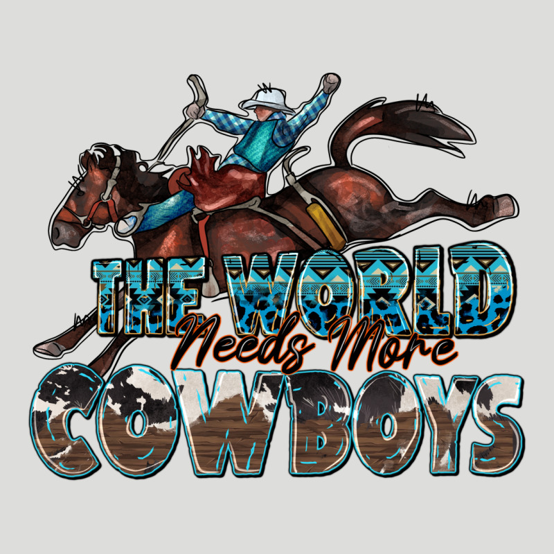 The World Needs More Cowboys Zipper Hoodie by Zillion Design Studio | Teevron