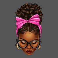 Afro Messy Bun Pink Bow Zipper Hoodie | Teevron